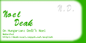 noel deak business card